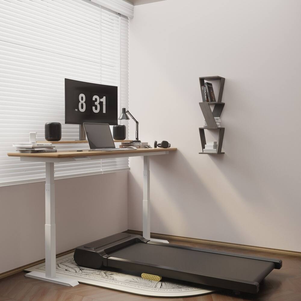 Angle. Loheer - Loheer Brushless Motor Treadmill with LED Display Compact Foldable Design 275lbs Capacity for Home Fitness - Black.