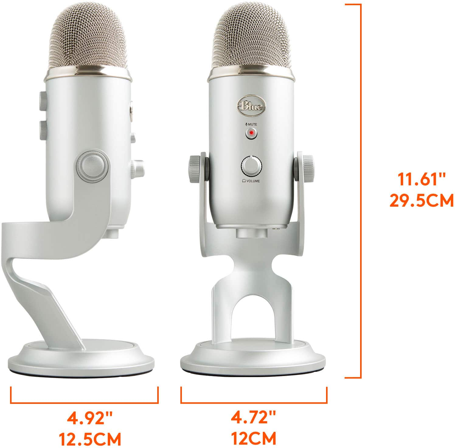 Blue Microphones Yeti Multi-pattern USB Condenser Microphone - Silver