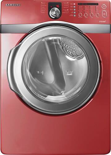 Front Standard. Samsung - 7.4 Cu. Ft. 11-Cycle Super Capacity Gas Dryer - Tango Red.