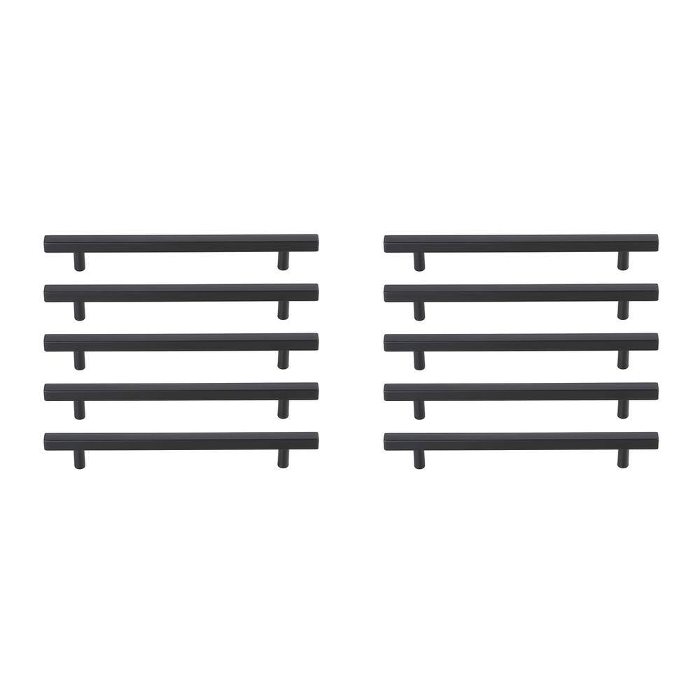 Alt View 2. Elegant Decor - Dior 7-9/16" Center to Center Matte Black Bar Pull Multipack (set of 10) - Matte Black.
