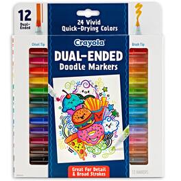 Crayola - Doodle and Draw Dual Ended Doodle Marker 12 Count - Assorted