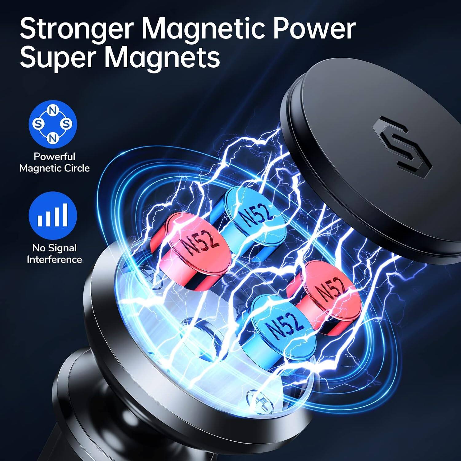 Stronger Magnetic Power Super Magnets  
Powerful Magnetic Circle  
No Signal Interference  
N52