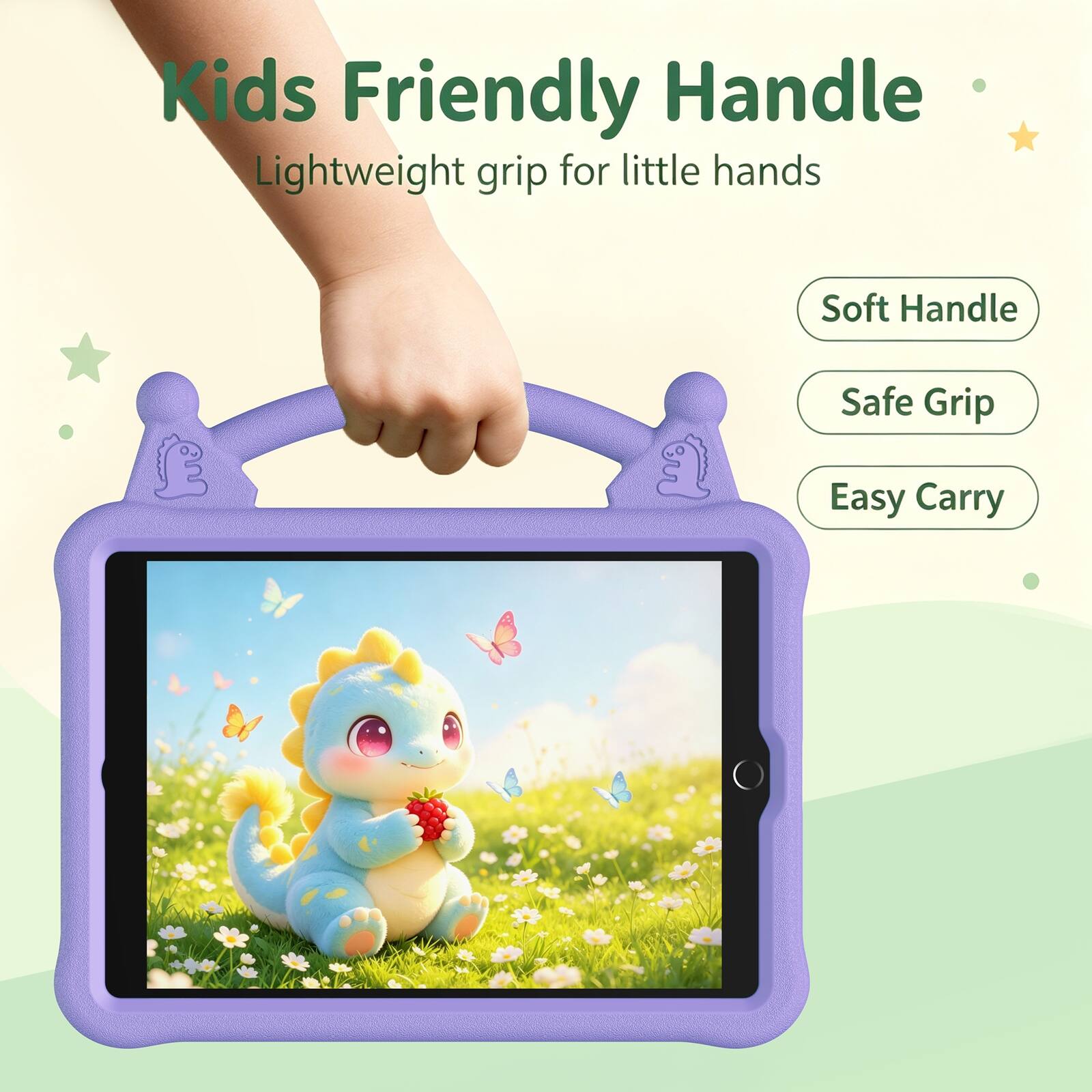 Kids Friendly Handle  
Lightweight grip for little hands  

Soft Handle  
Safe Grip  
Easy Carry