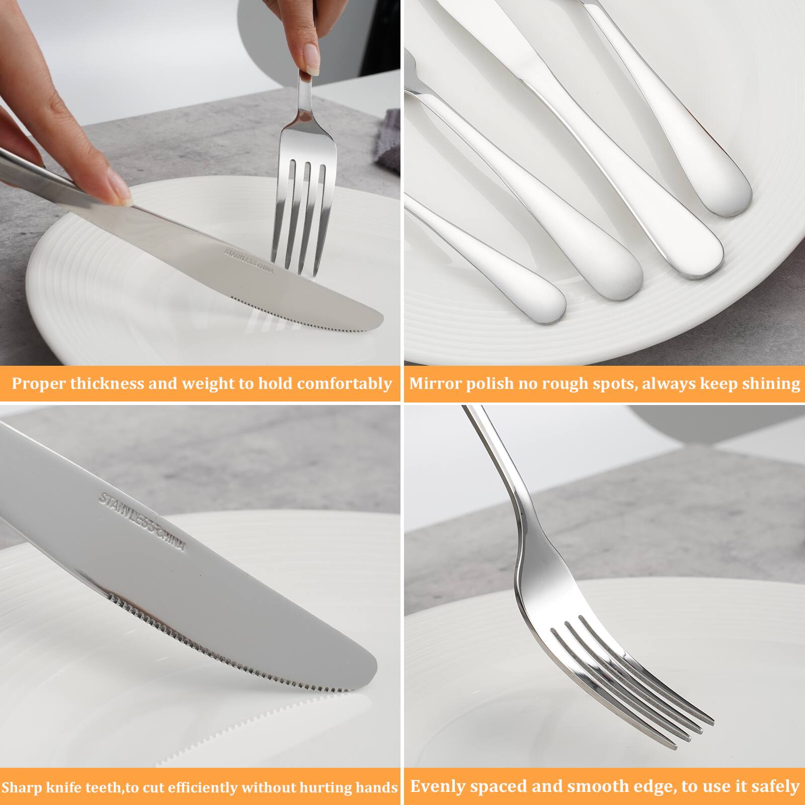 SEALESCIA L - cruoN

Proper thickness and weight to hold comfortably

Mirror polish no rough spots, always keep shining

Sharp knife teeth, to cut efficiently without hurting hands

Evenly spaced and smooth edge, to use it safely