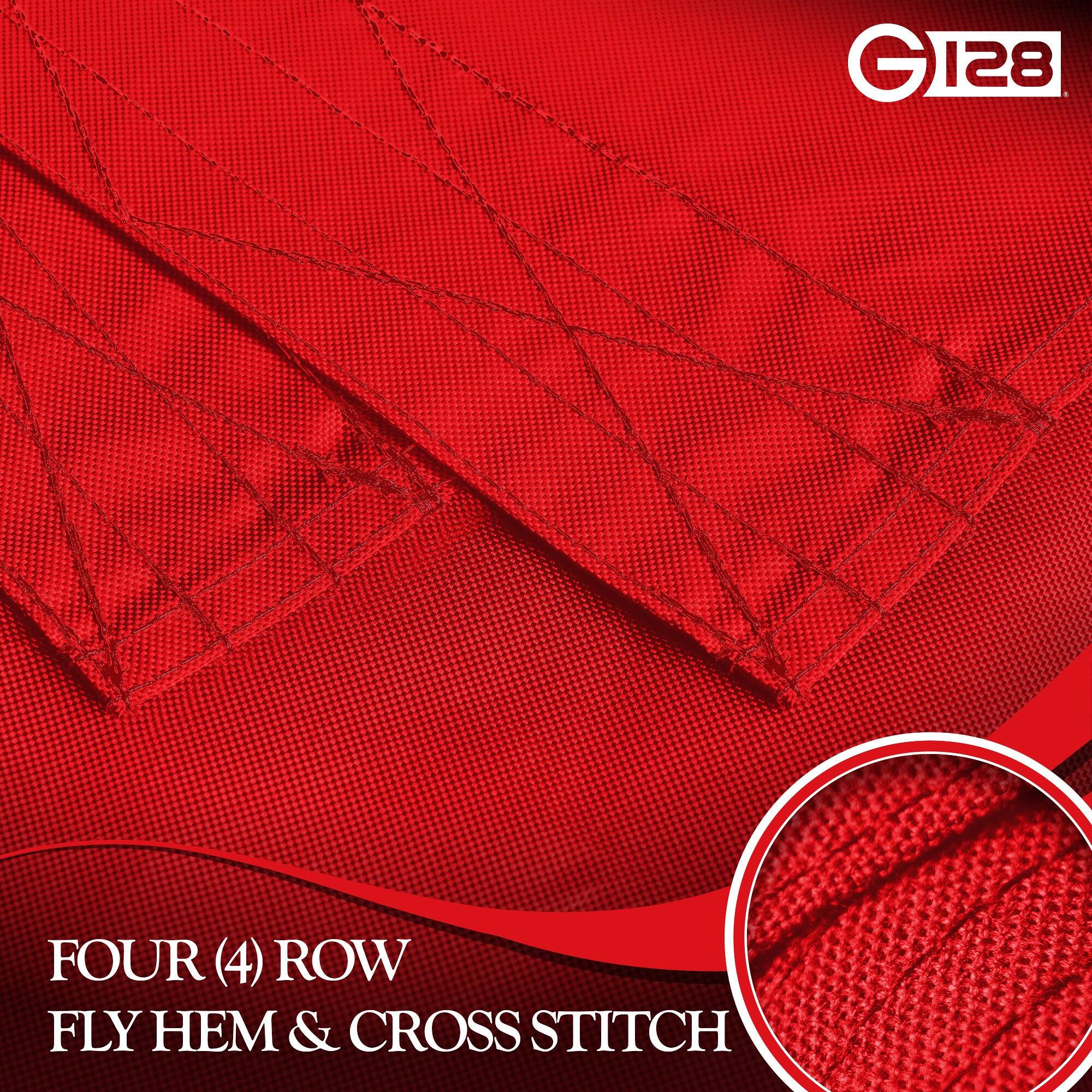 G 128 FOUR (4) ROW FLY HEM & CROSS STITCH