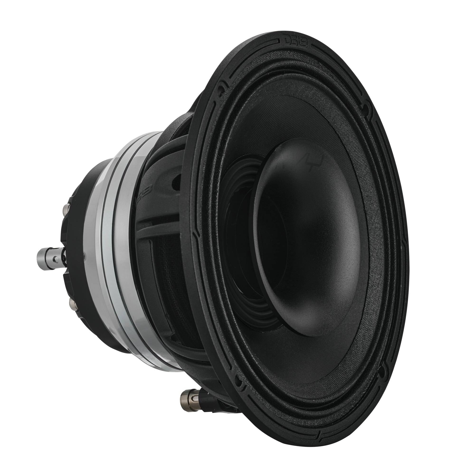 Angle. DS18 Audio - 6.5" Hybrid Coaxial Speaker With Water Resistant Glass Fiber Cone and Compression Driver | 250W RMS 4-Ohm - Black.