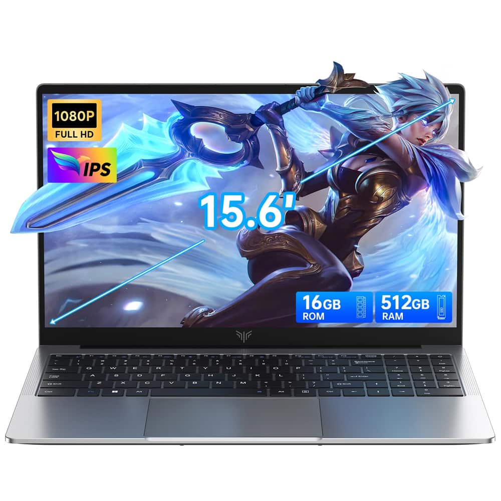 ACEMAGIC - TX15 - 15.6" Laptop - Intel 12th N150 (Up to 3.6GHz) 16GB RAM 512GB SSD Windows 11 pro WIFI5 BT5 Notebook - Gray