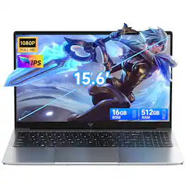 ACEMAGIC - TX15 - 15.6" Laptop - Intel 12th N150 (Up to 3.6GHz) 16GB RAM 512GB SSD Windows 11 pro WIFI5 BT5 Notebook - Gray