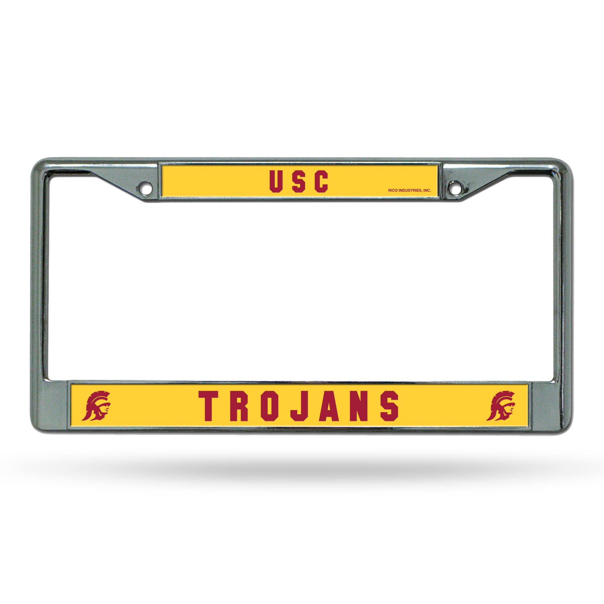 Southern Cal USC Trojans Chrome Metal License Plate Frame