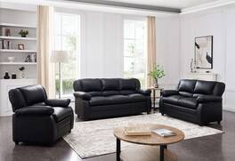 Kings Brand Furniture - Abanda Leather Arm Chair - Black