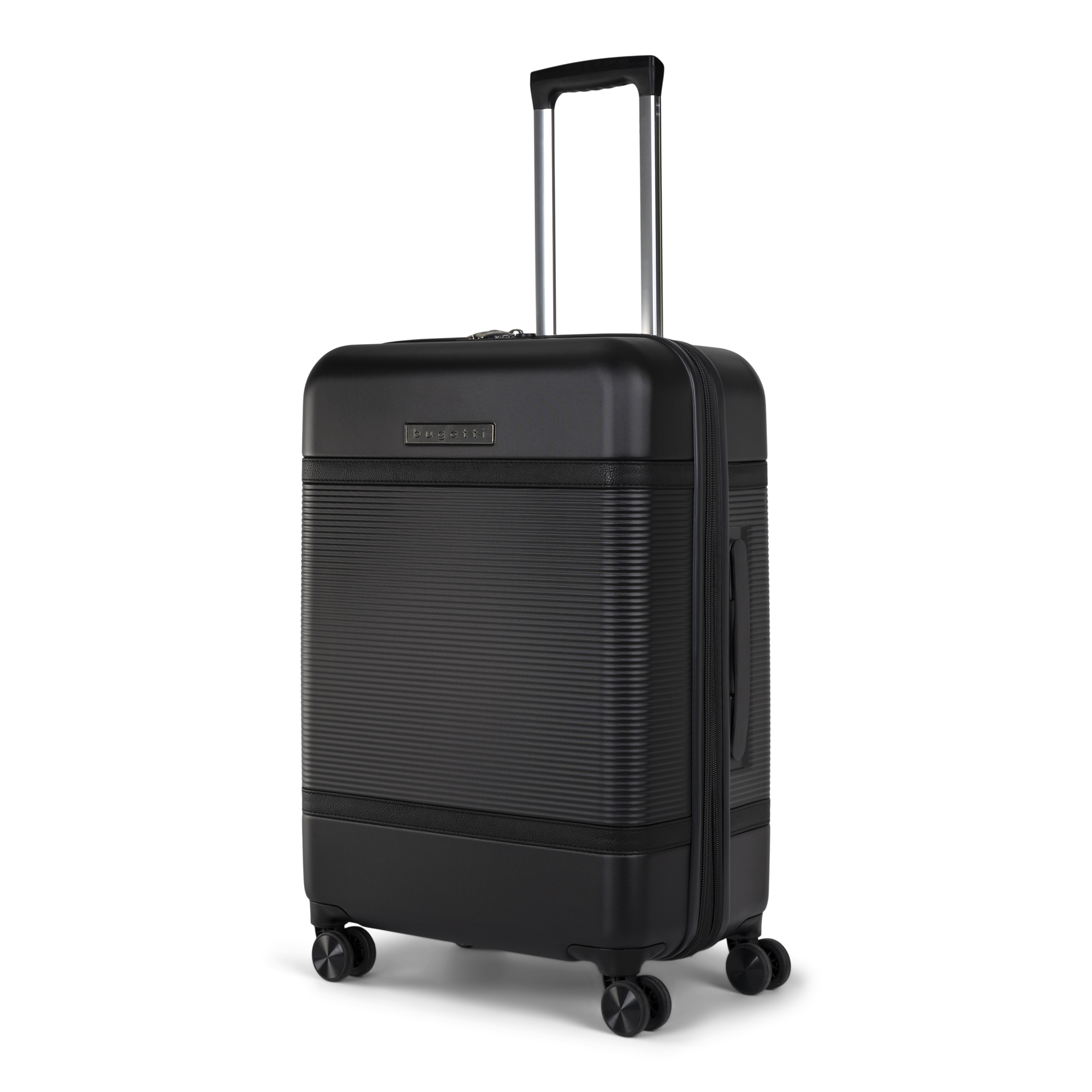 Angle View: Bugatti - 24" Wellington Suitcase - Black