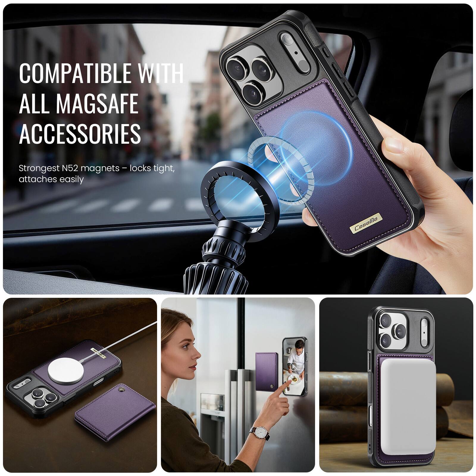 COMPATIBLE WITH ALL MAGSAFE ACCESSORIES

Strongest N52 magnets - locks tight, attaches easily