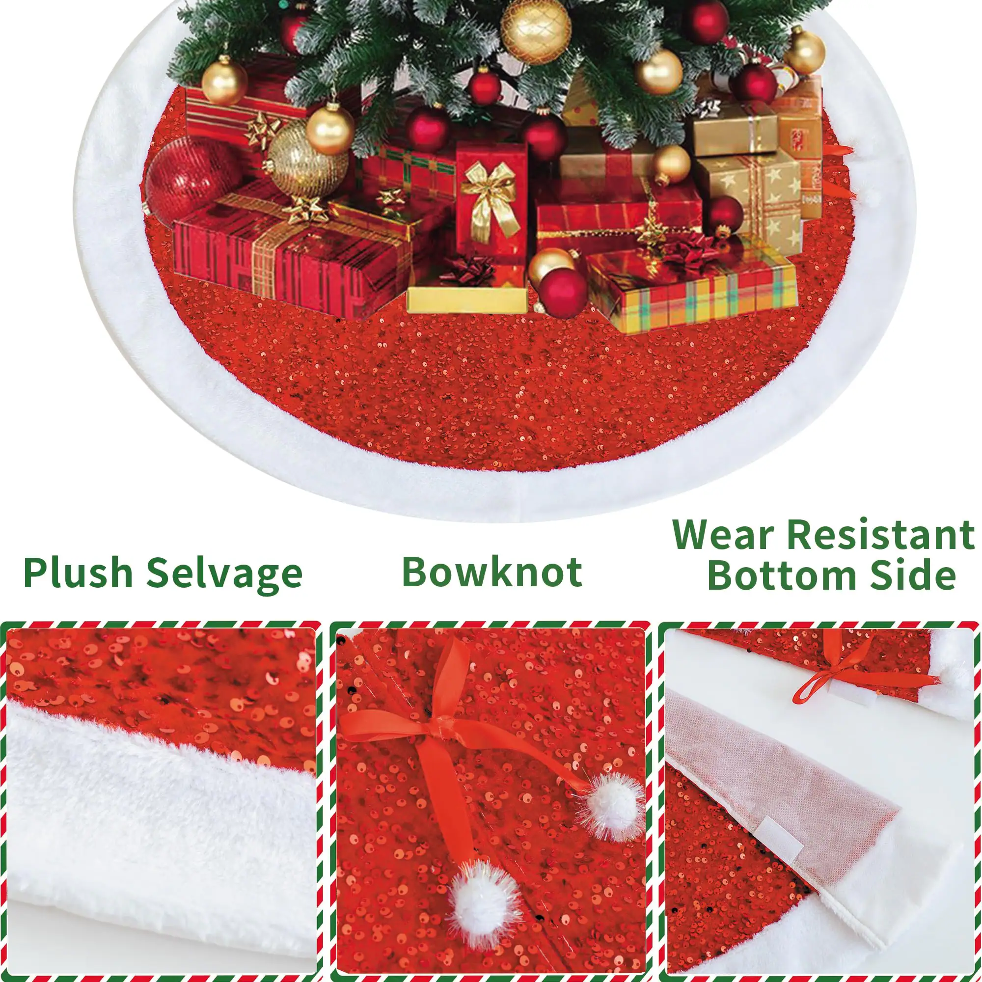 Plush Selvage  
Bowknot  
Wear Resistant Bottom Side