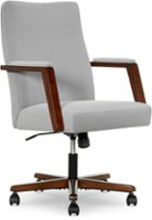 Finch Neo One Fabric Mid-Back Home Office Chair with Padded Arms - Gray - Front_Zoom