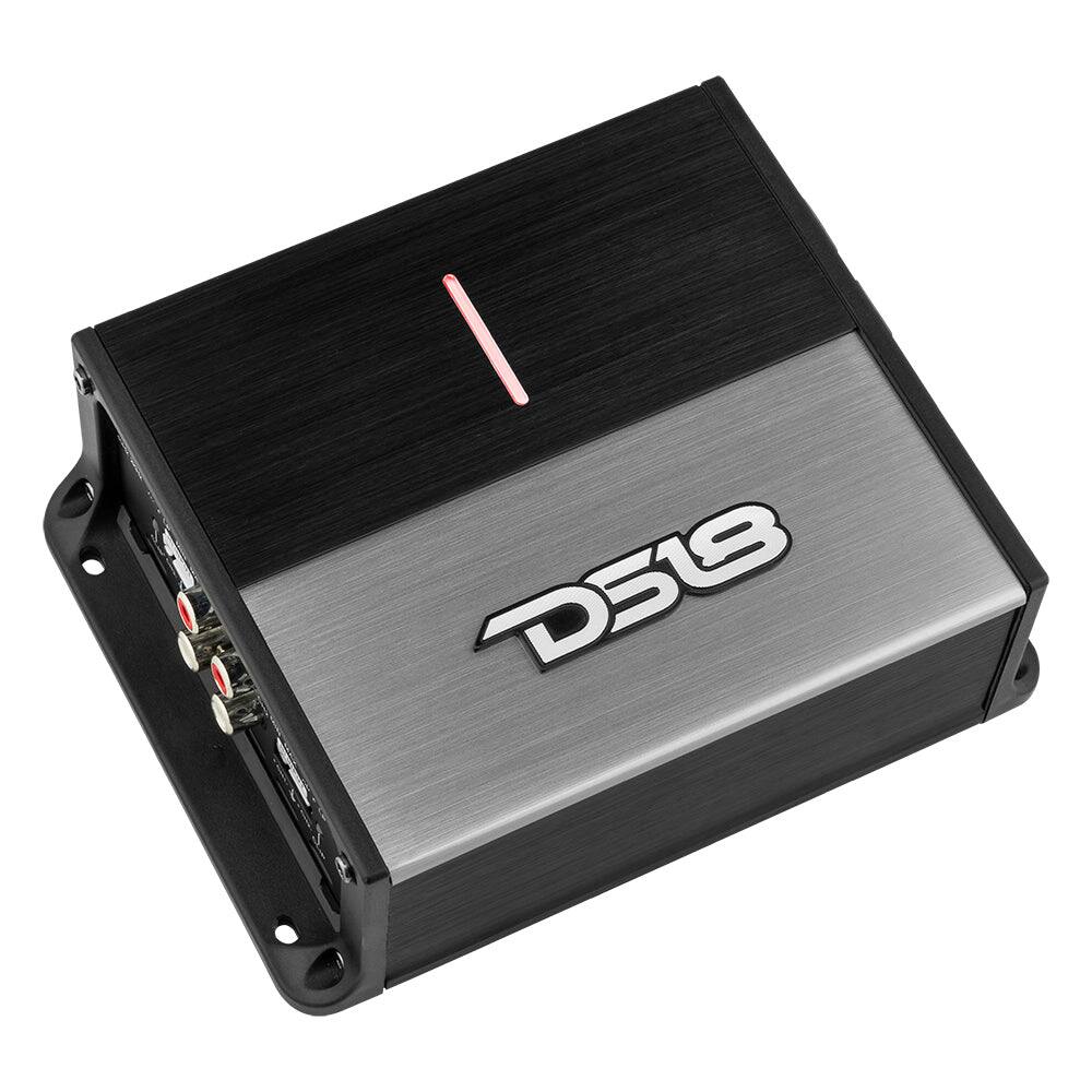 Alt View 2. DS18 Audio - ION 4-Channel Class D Car Amplifier, 4 x 150W RMS at 4 Ohm - Black/Silver.