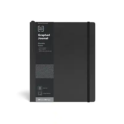 TRU RED Graphed Journal
Flexible Cover
203 x 304 Pagers
100% Recycled Paper
100 Sheets (200 Pages)
0.33 lbs. (150 g)
Graphed
1/8" Ruled
100% Recycled Paper