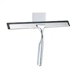 J&V TEXTILES - 10 Inch Shower Squeegee with 3M Hanger - Silver