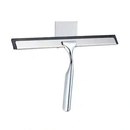 Front. J&V TEXTILES - 10 Inch Shower Squeegee with 3M Hanger - SILVER.