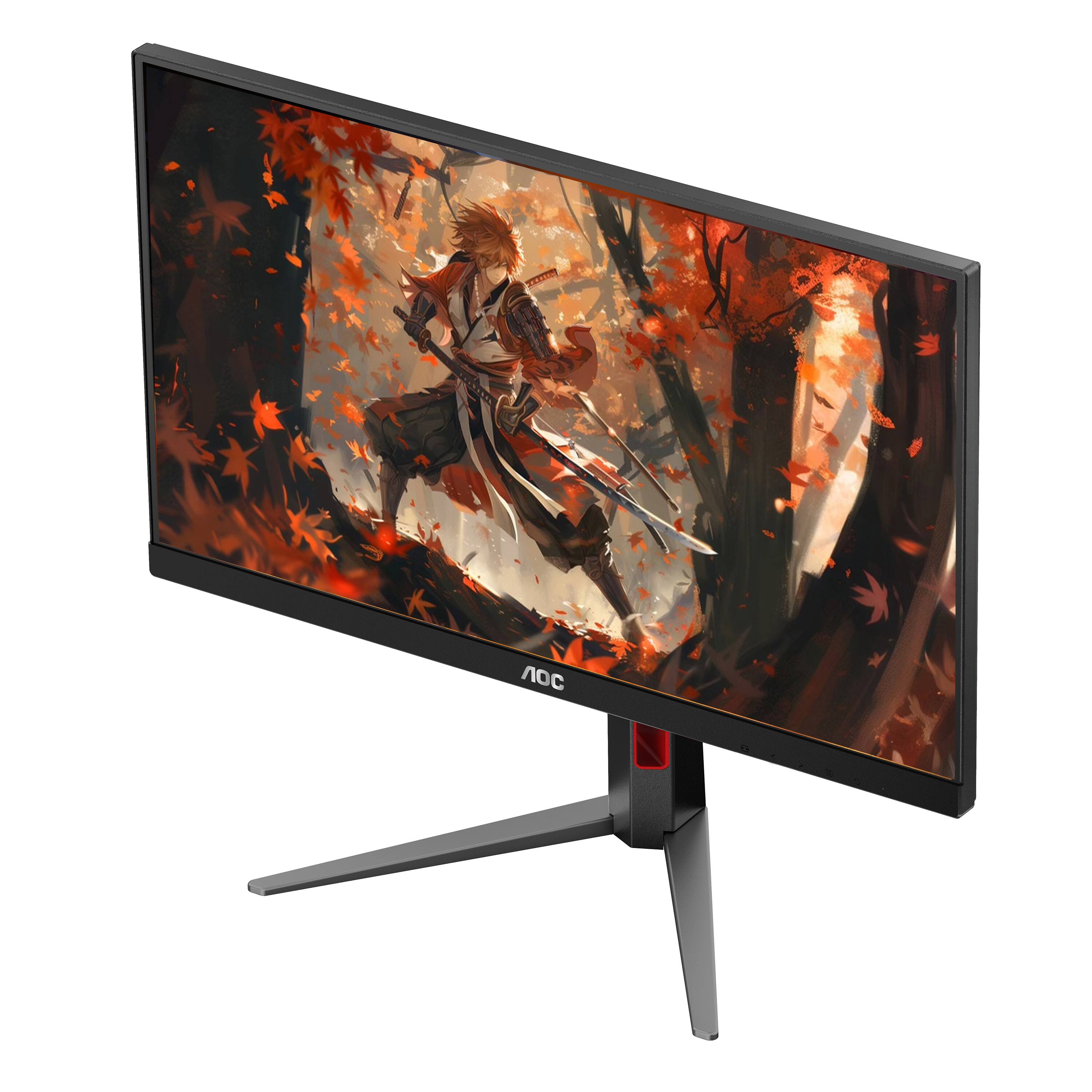 Alt View 11. AOC - 27G4 27" IPS FHD 180Hz 1ms Gaming Monitor - Black/Silver/Red.