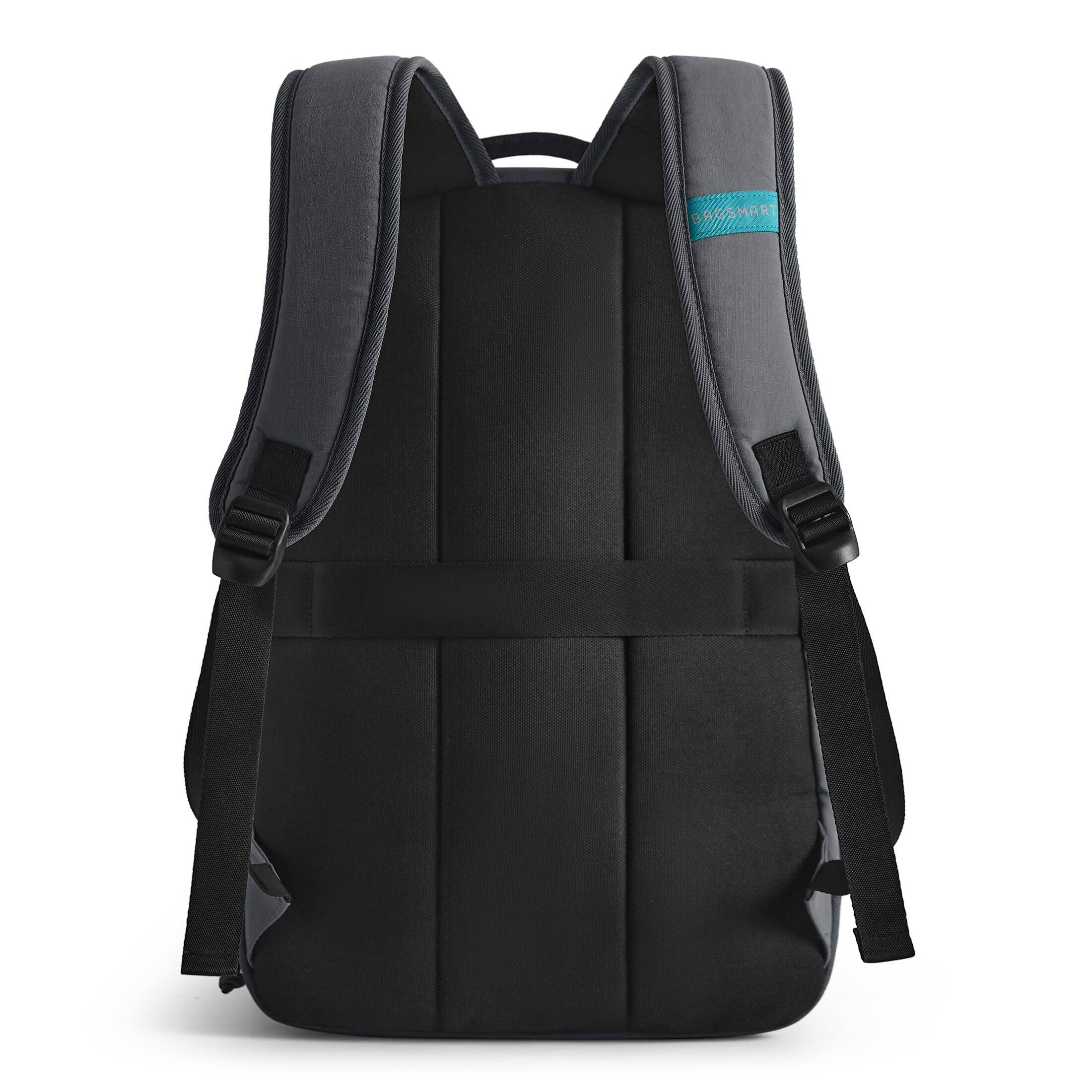 Left. Bagsmart - Focus 26L Laptop Backpack Water-Resistant Daypack with 15.6 Inch Laptop & iPad Sleeves for School Work Travel - Dark Gray.