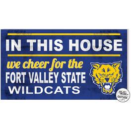 Jardine - Fort Valley State Wildcats 11'' x 20'' Indoor/Outdoor In This House Sign - Royal
