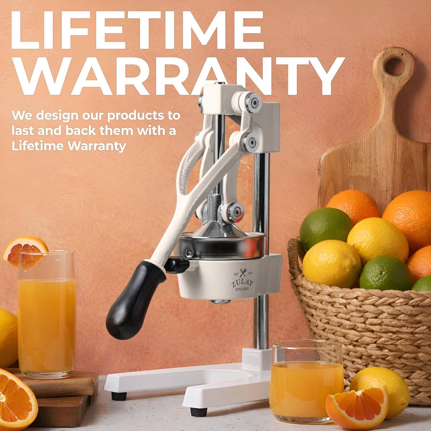 LIFETIME WARRANTY

We design our products to last and back them with a Lifetime Warranty

ZULAY KITCHEN