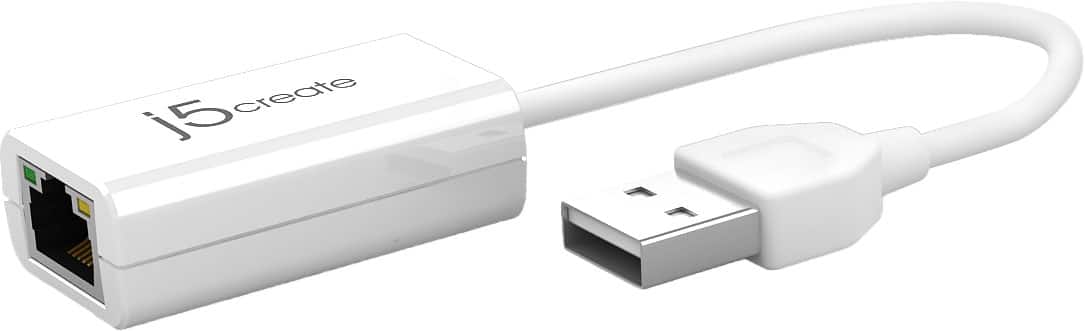 Alt View 12. j5create - USB™ 2.0 Ethernet Adapter - White.