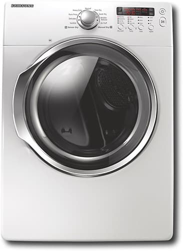Front Standard. Samsung - 7.3 Cu. Ft. 9-Cycle Gas Dryer - White.