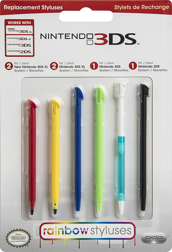 Best Buy Universal Rainbow Stylus 6 Pack For Nintendo 3ds Ds Lite Dsi And Dsi Xl Yellow 240 090