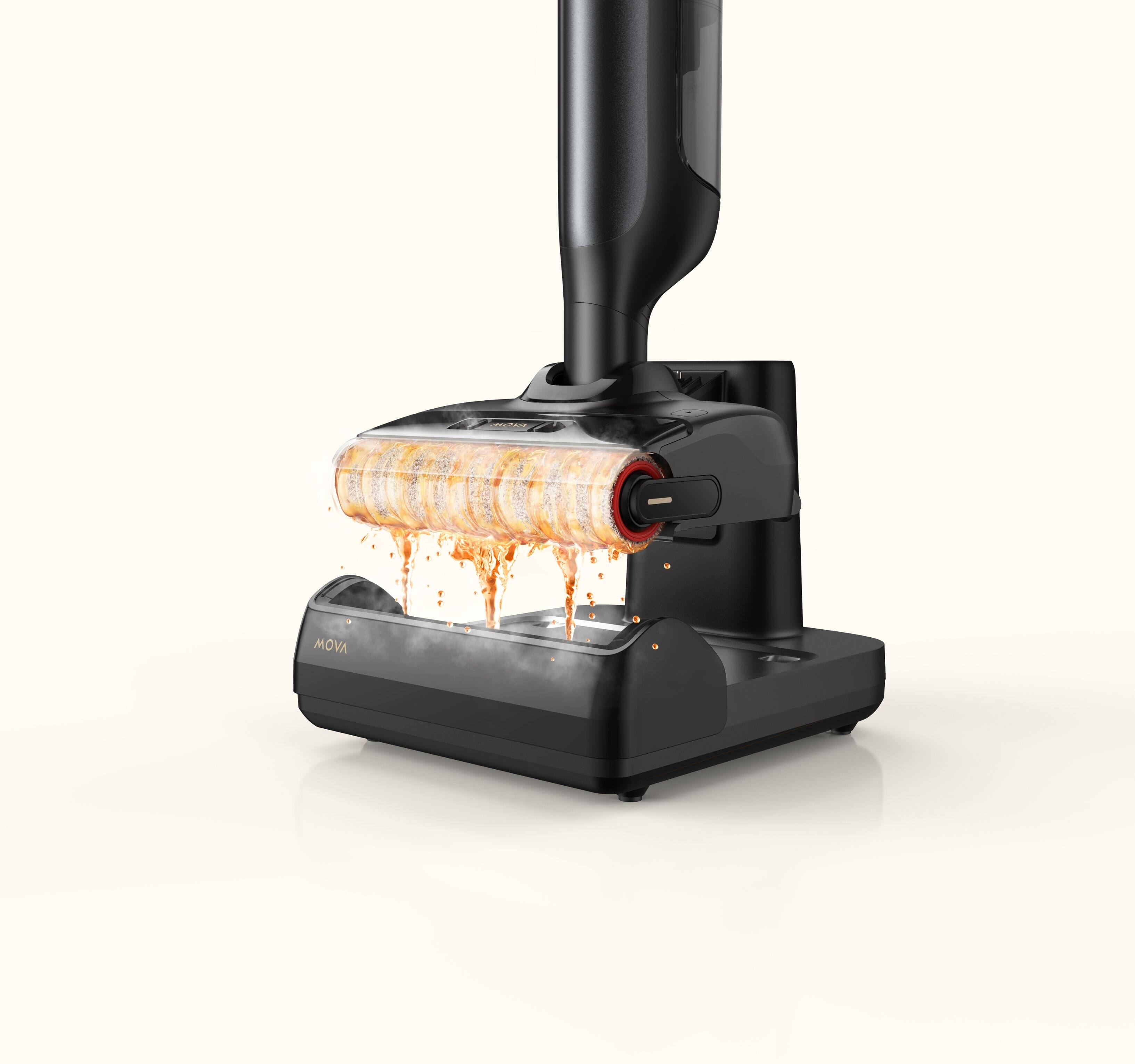 Alt View 9. MOVA - M10 Cordless We Dry Vacuum Mop For Floor Carpet, 18kPa Suction,180° Lie-Flat Dual-Edge Self-Cleaning,Zero-Tangle - Black.