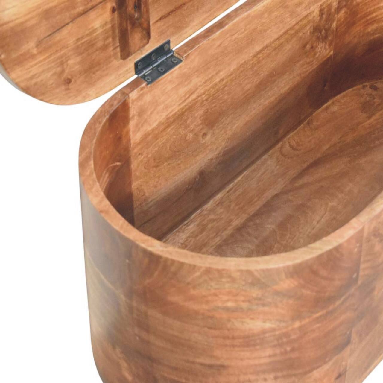 Alt View 4. Artisan Furniture - Artisan Furniture Solid Wood Curva Storage Trunk, 1 Storage Box, Brown - brown.