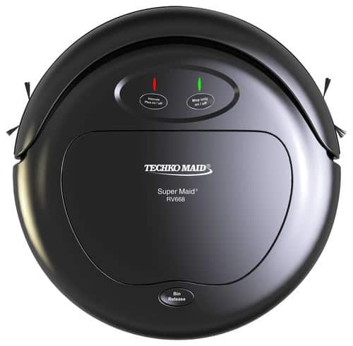 Front. Techko Maid - Super Maid Robotic Vacuum - Black.