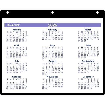 AT-A-GLANCE  
2026

**January**  
S M T W T F S  
1 2 3 4 5 6 7  
8 9 10 11 12 13 14  
15 16 17 18 19 20 21  
22 23 24 25 26 27 28  
29 30 31  

**February**  
S M T W T F S  
1 2 3 4 5  
6 7 8 9 10 11 12  
13 14 15 16 17 18 19  
20 21 22 23 24 25 26  
27 28  

**March**  
S M T W T F S  
1 2 3 4 5  
6 7 8 9 10 11 12  
13 14 15 16 17 18 19  
20