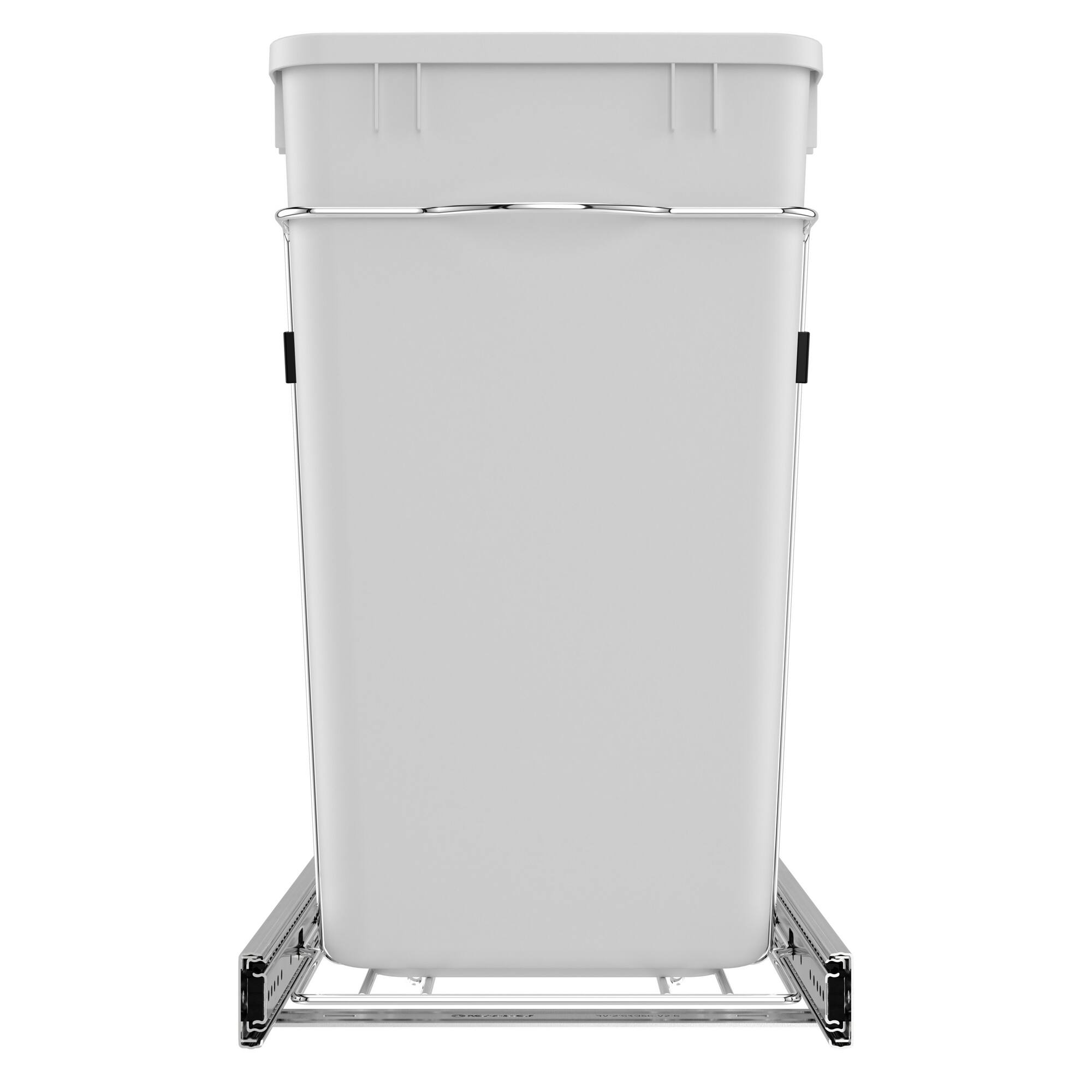 Alt View 8. Rev-A-Shelf - Rev-A-Shelf Double Pullout Trash Cans 27 qt. for Kitchen, White, RV-15KD-11C S - White.
