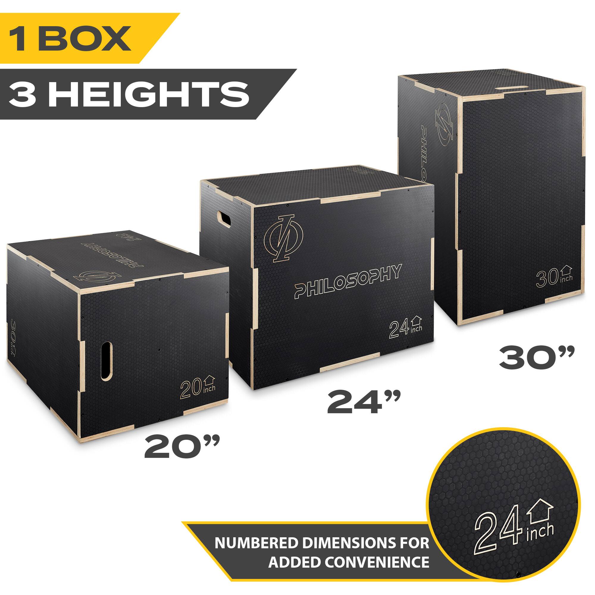 1 BOX  
3 HEIGHTS  
PHILOSOPHY  
24"  
20"  
30"  
NUMBERED DIMENSIONS FOR ADDED CONVENIENCE