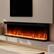 Angle. FUFU & GAGA - 60" 3-Sided Holographic Electric Fireplace with WiFi App & Remote Control 12 Flame Colors, Timer Quiet Heater - Black.