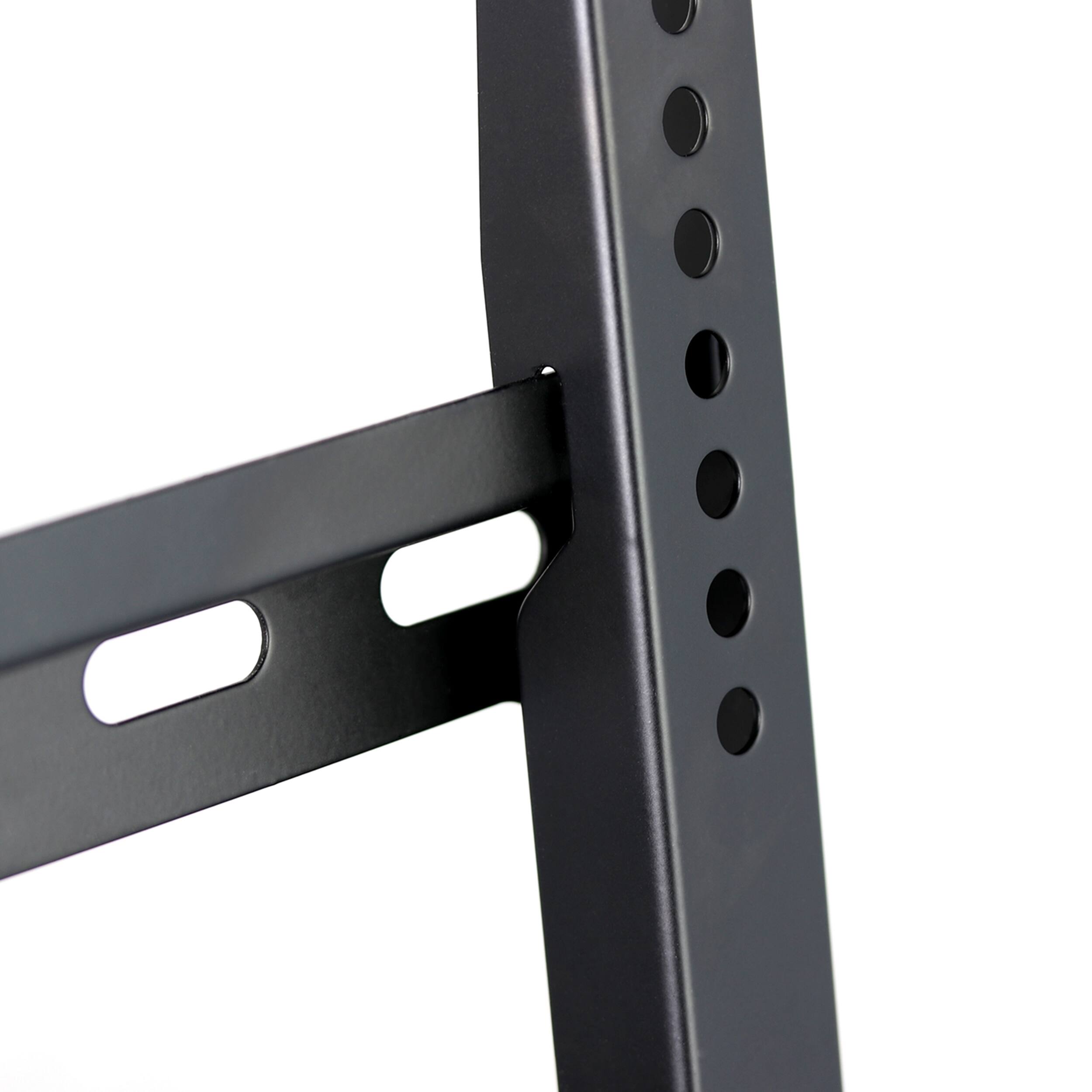 Alt View 1. MegaMounts - MegaMounts Heavy Duty Matte Black Finish Fixed Television Wall Mount for 26 - 55 Inch Plasma/LCD/LED Televisions - Black.