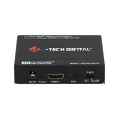 J-Tech Digital 18Gbps Audio Extractor Supports 4K/60Hz 4:4:4 HDR and ARC
J-TECH DIGITAL™ 4K ULTRAHD™ MODEL:JTD18G-H5CH2
2.0CH DC 5V Power HDMI In ARC TV 5.1CH