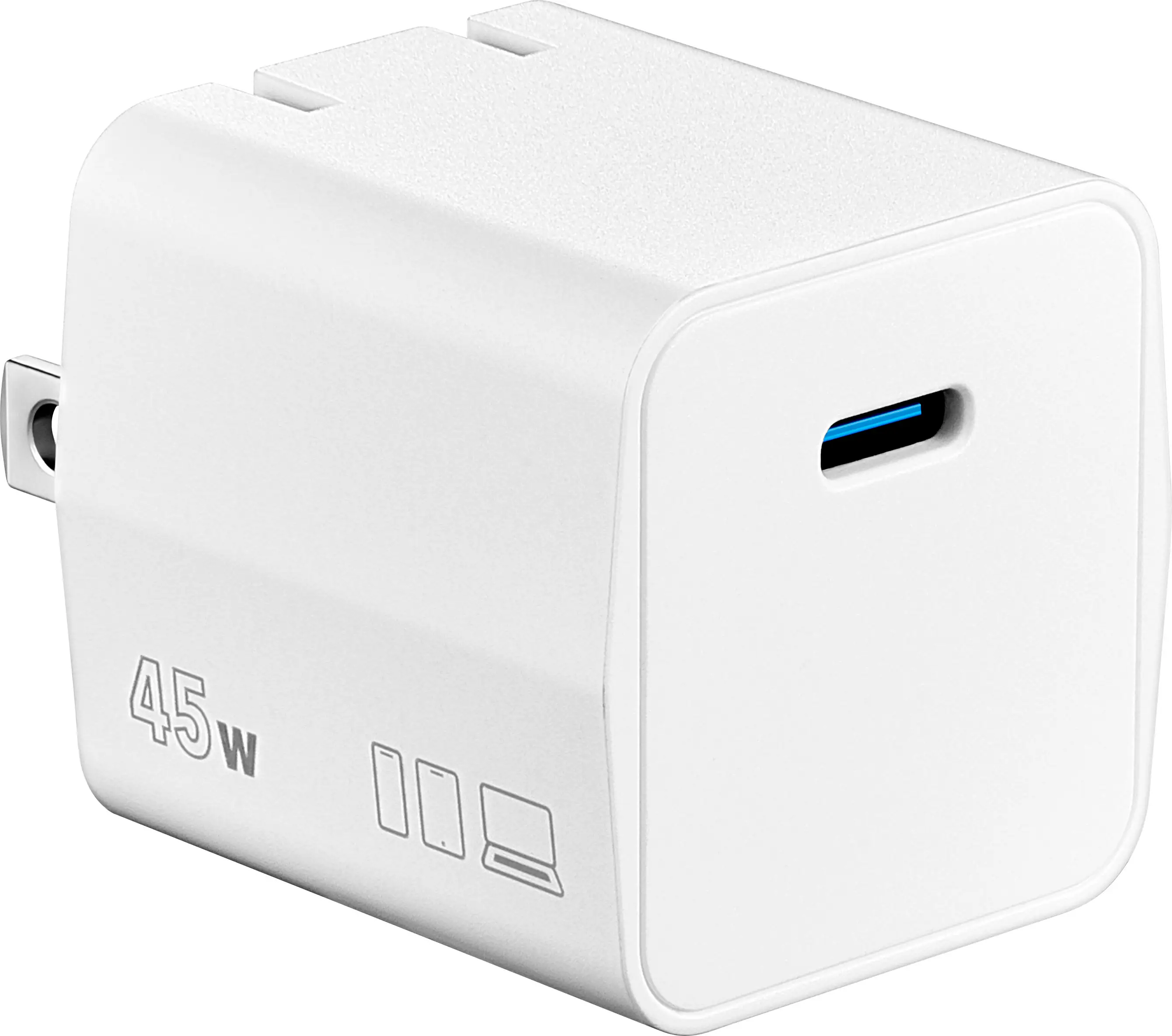 Insignia™ - 45W USB-C Wall Charger for MacBook Pro, iPad, iPhone, Apple Watch, Samsung Smartphones & More - White