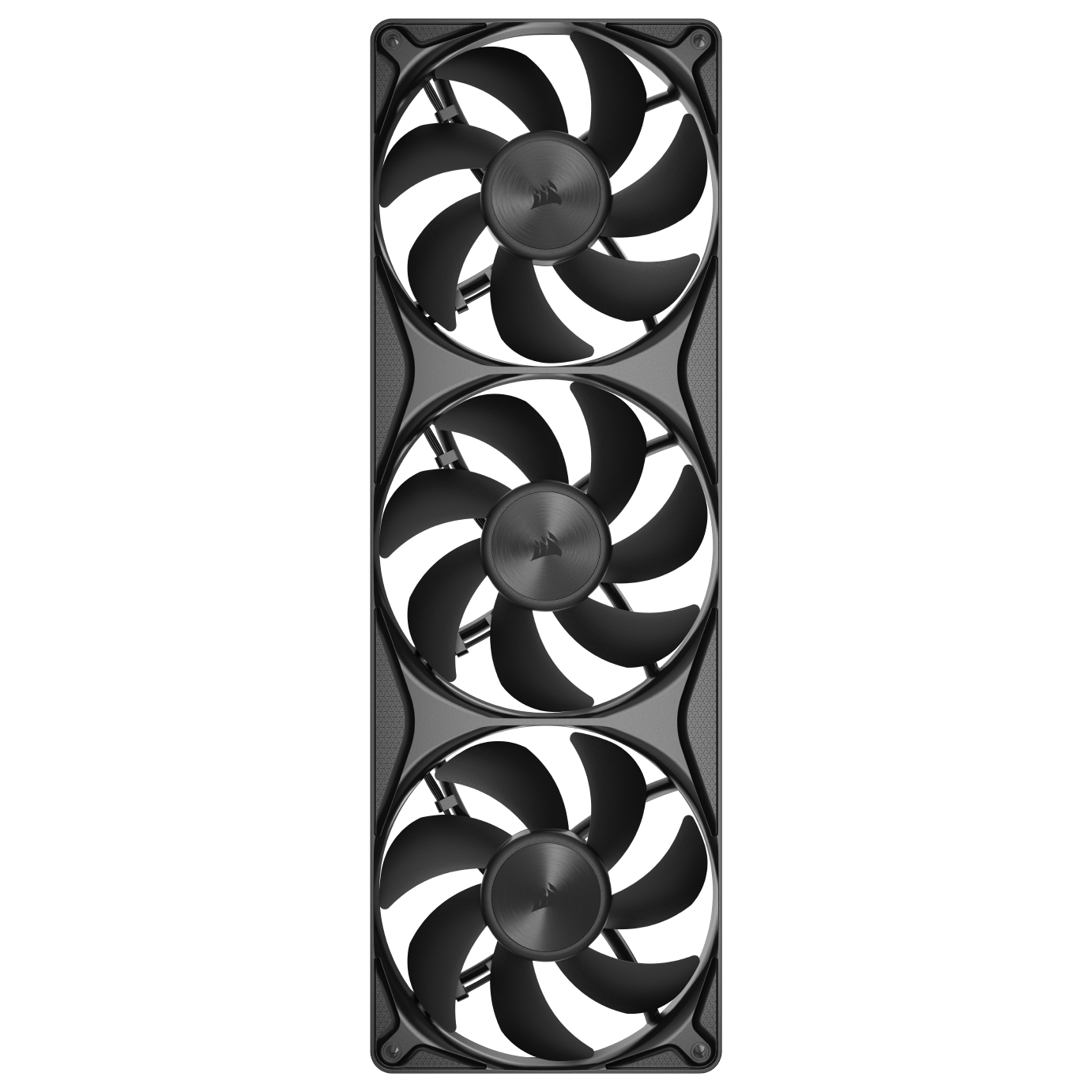 Alt View 3. CORSAIR - CORSAIR RS360 II Unified Frame PWM Fans - Black.