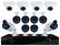 Front. Night Owl - 16-Channel, 12-Camera Indoor/Outdoor High-Definition DVR Security System - Black/White.