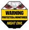 Night Owl - Reflective Outdoor Yard Stake Sign-Front_Standard