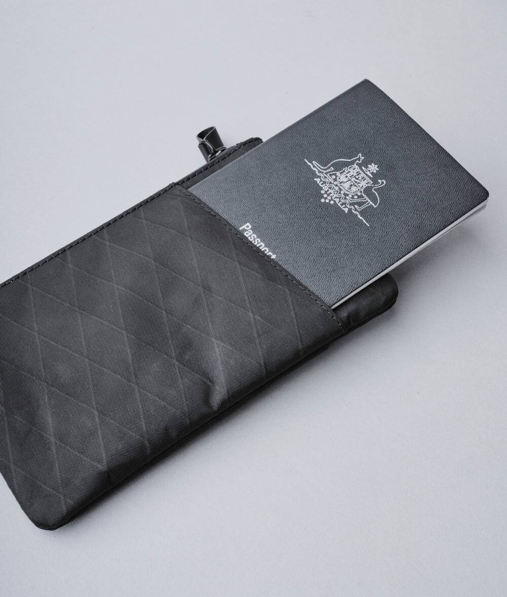 Alt View 7. ALPAKA - Weatherproof Zip Clutch with Hand Strap, RFID Blocking, YKK AquaGuard Zippers, 3 External Slots, HUB Compatible - Black X-Pac VX21.