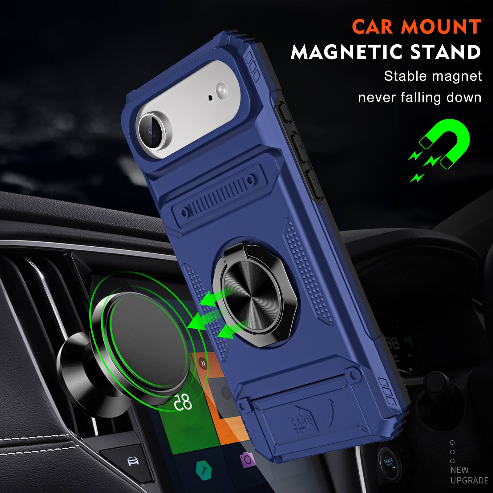 CAR MOUNT MAGNETIC STAND  
Stable magnet never falling down  
NEW UPGRADE