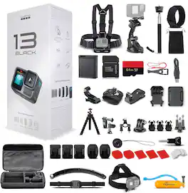 GoPro - HERO13 - Waterproof Action Camera + 64GB Card and 50 Piece Accessory Kit