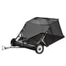 VEVOR - 42-inch Lawn Sweeper Tow Behind, 12 cu.ft. Large Pull Behind Grass Sweeper, Heavy Duty Leaf & Grass Collector - Black