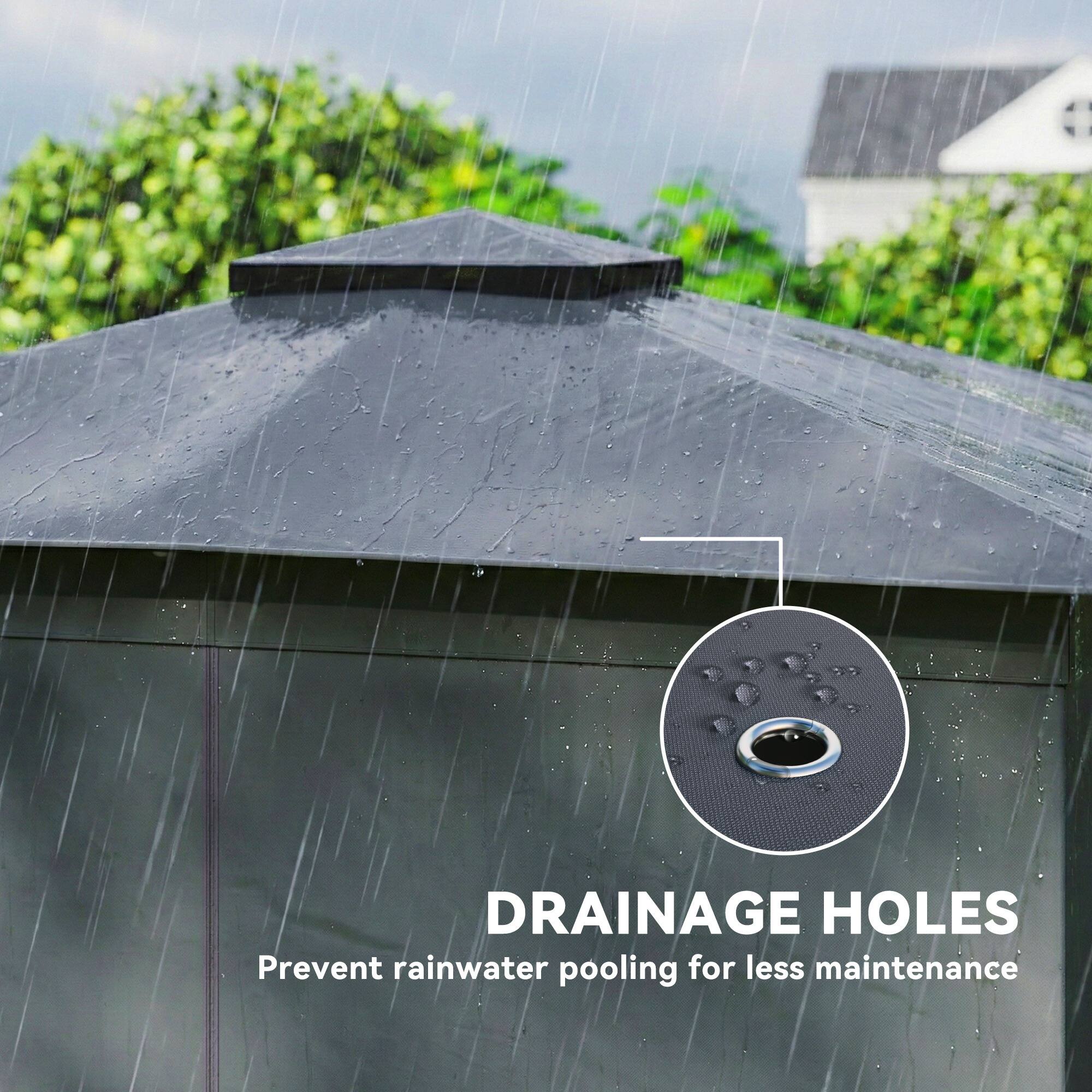 **DRAINAGE HOLES**

Prevent rainwater pooling for less maintenance
