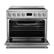 Alt View 1. Forno Appliances - 36 in. Wide 0 Elements Torino 5.36 Cu. Ft. Freestanding Induction True Convection Range - Silver.