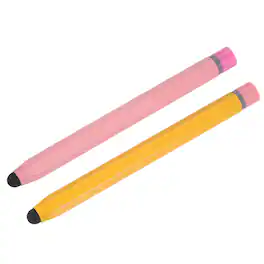 Unique Bargains - 2pcs Stylus Pens for Touch Screens Hexagon Crayon Stylus Pen Universal Capacitive Stylus for All Touch Screen Devices - Yellow Pink