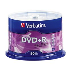 Verbatim - Life Series 16x DVD+R Discs (50-Pack) - Front_Zoom